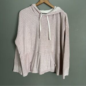 Coldwater Creek Pink Striped Hoodie